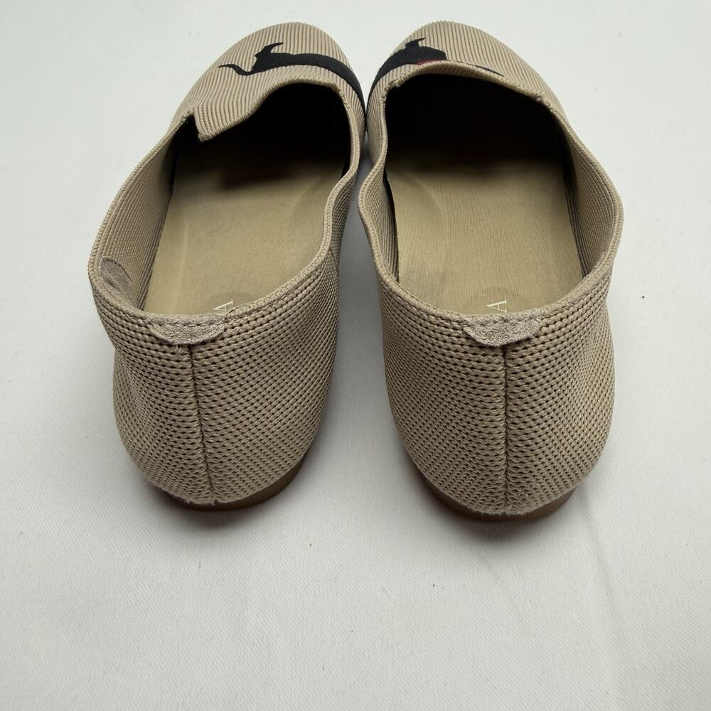 VIVAIA Dachshund Flats Women's 36.5 Beige Knit Slip On Loafers Dog Print - Picture 5 of 7